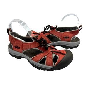 Keen Venice Hybrid Women's Red Durable Waterproof Leather Outdoor Sandals